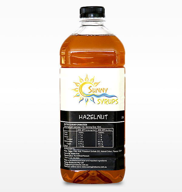 Sunny Coast Coffee Distributors Hazelnut Syrup