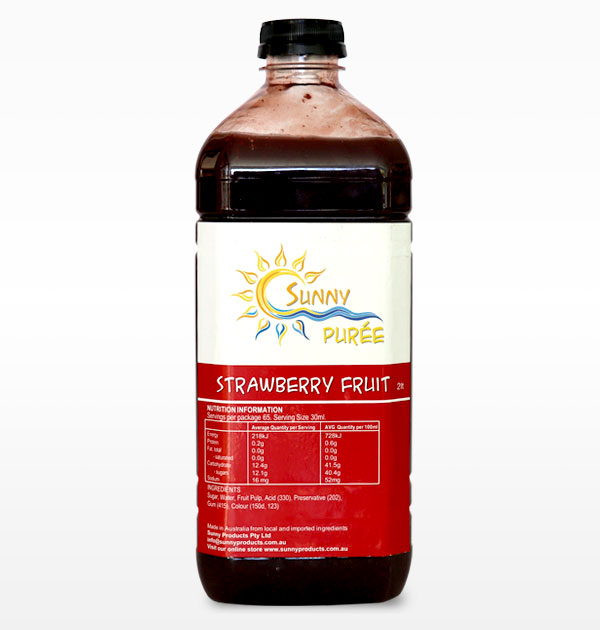 Strawberry Fruit Puree Syrup Sunny Coast Coffee Distributors