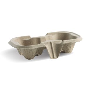 Biopak 2 Cup Carry Tray 50pk