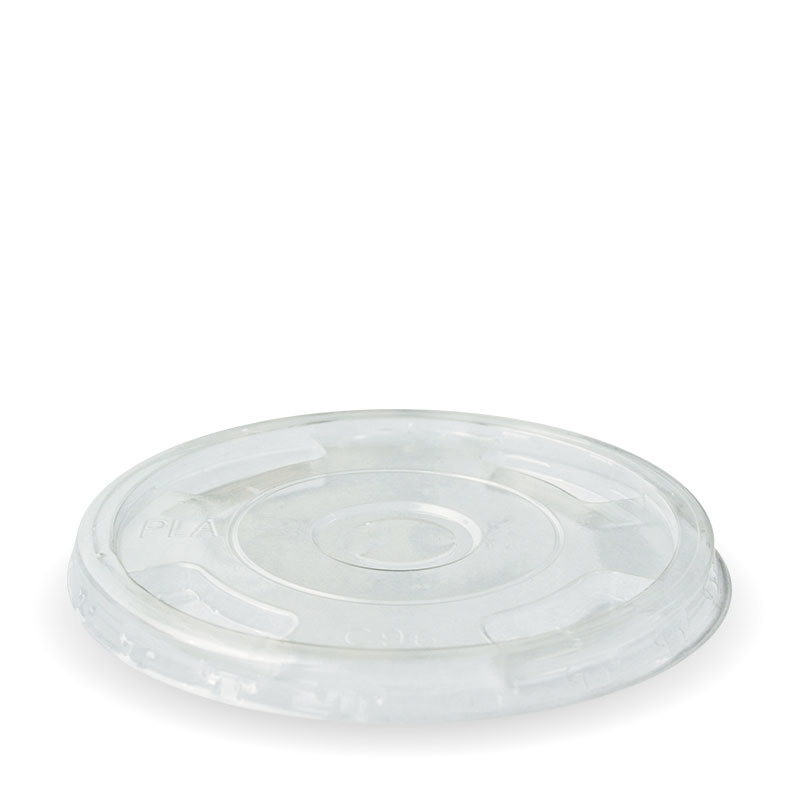 Biopak Clear Flat Lid 100pk